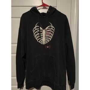 AJ Lee XL Pull-Over Hoodie  Authentic WWE Rib Cage Spider WEB Limited Divas